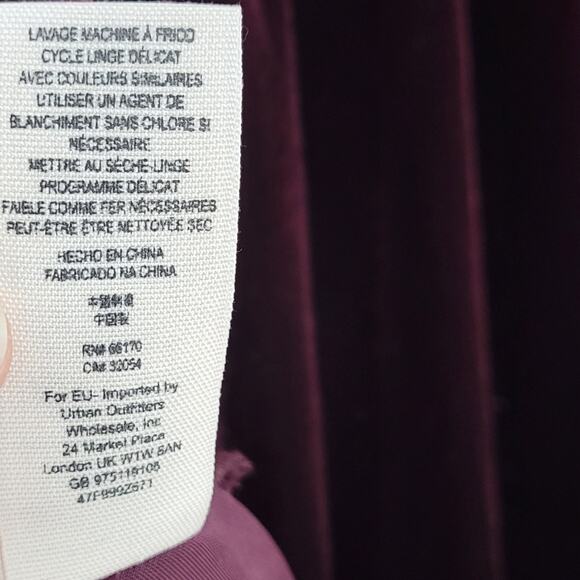 Free People Nightshade Velvet Halter Dress In Deep Cherry small - Picture 8 of 9